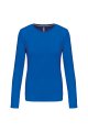 Dames T-shirt lange mouw Kariban K383 LIGHT ROYAL BLUE